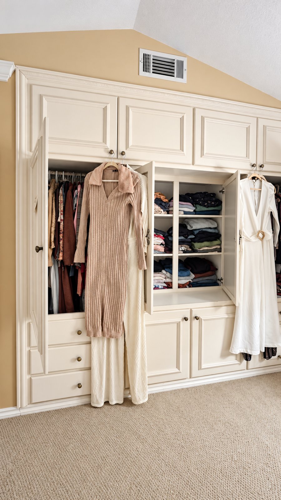 Wardrobe and dresses